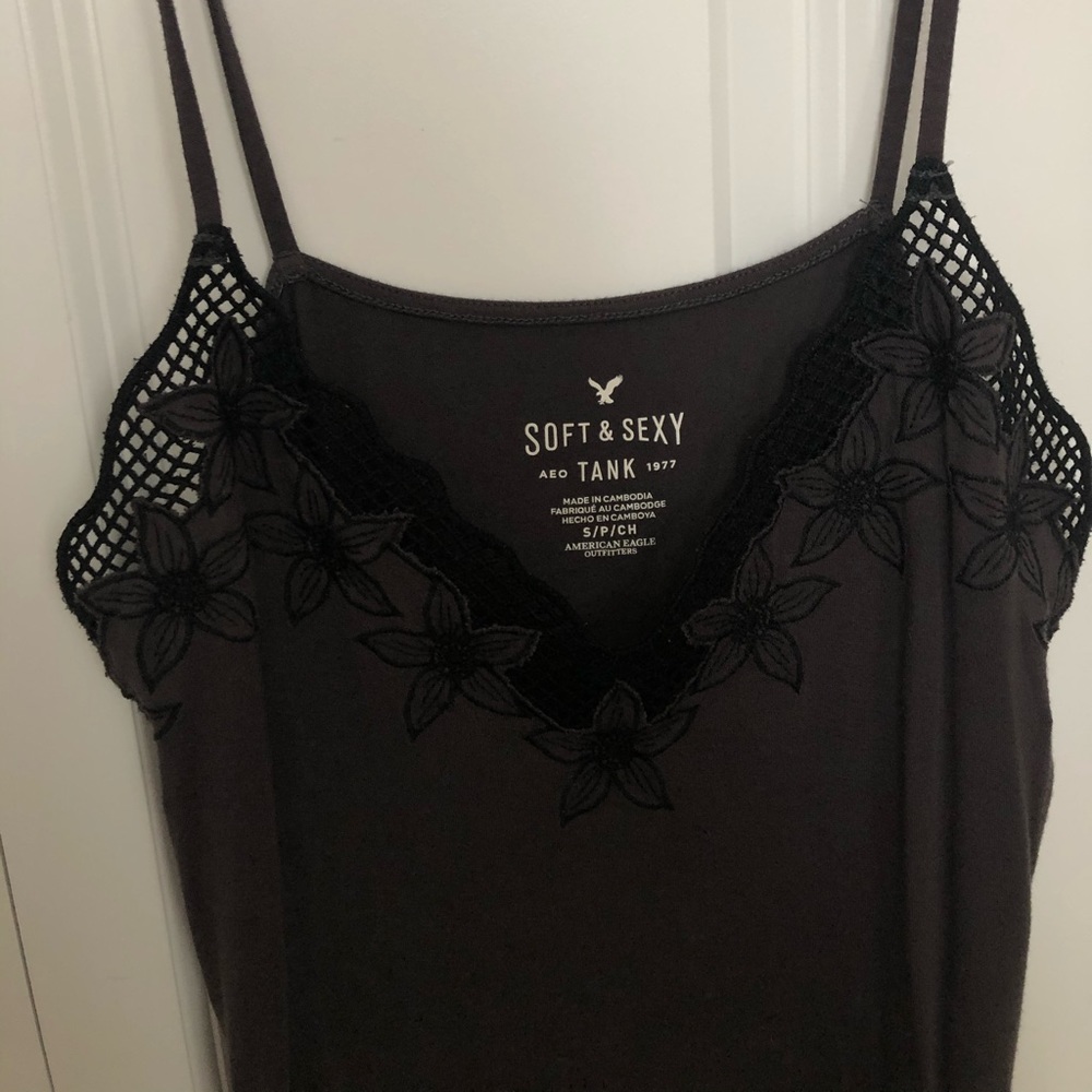 American Eagle Lace Trimmed Tank Top